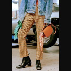 Urban Outfitters Mensy Plaid Straight Leg Trouser Pant